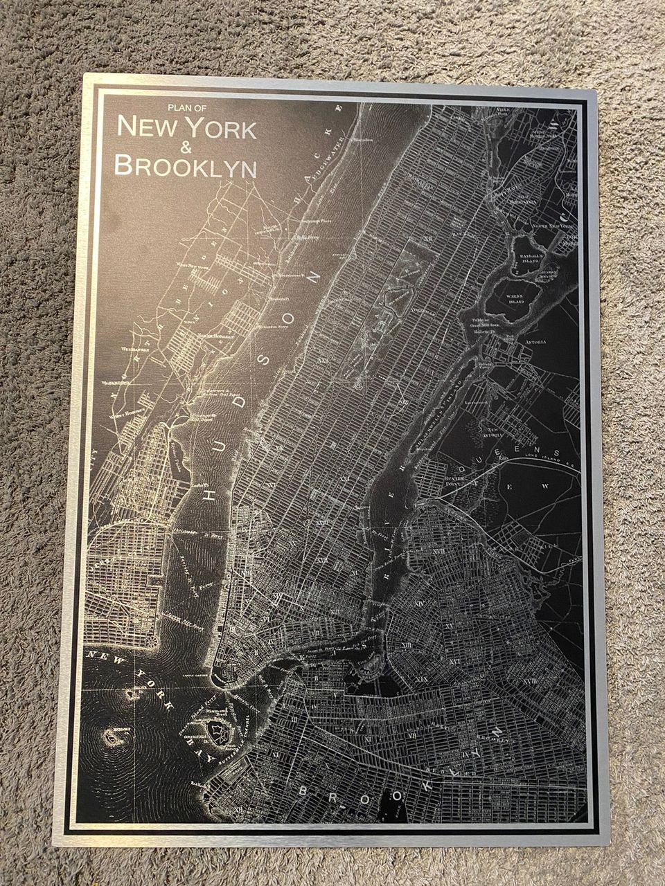 Ikea kopparfall alumiini/ muovi taulu New York
