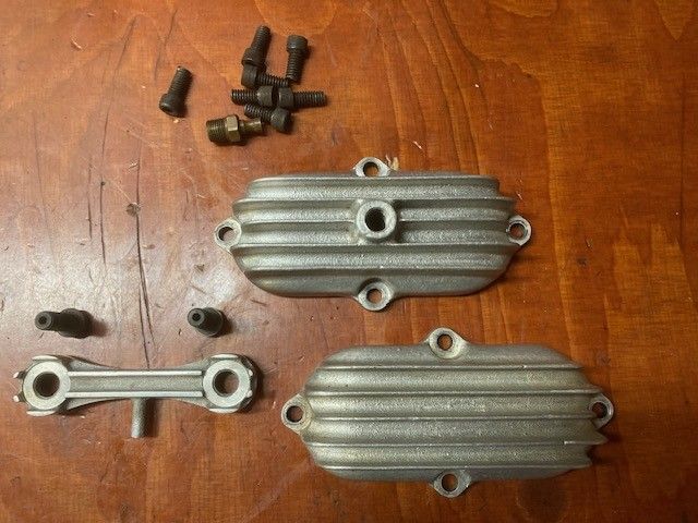 BSA A10 and A7 new valve covers with cooling fins +extras