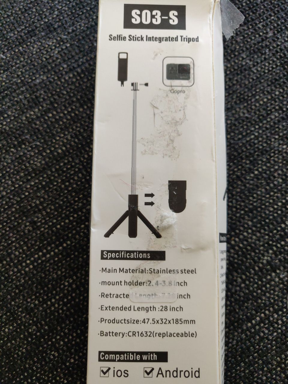Tripod Telsekooppinen valoilla & kaukosäädin varustettu Selfie stick 18cm-71cm