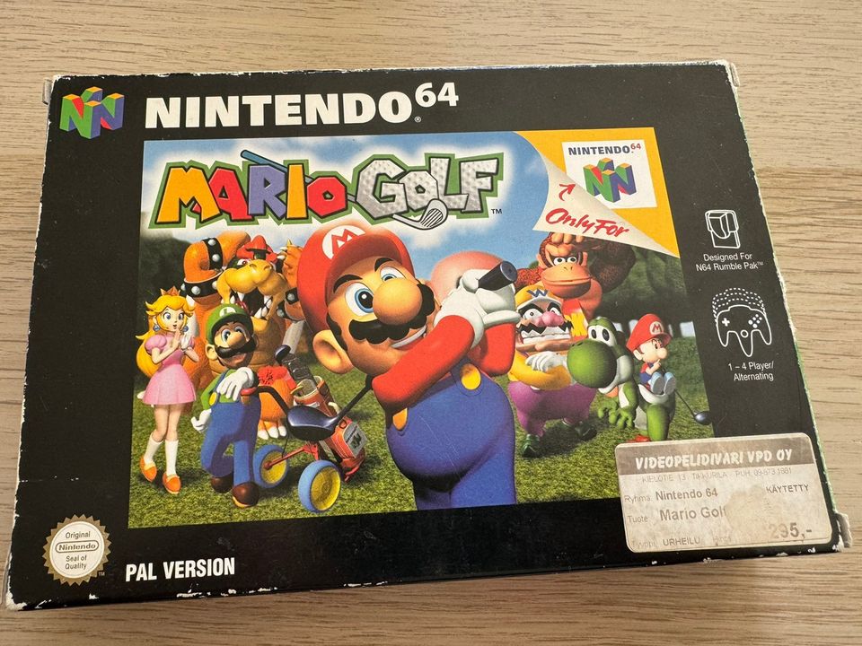N64 Mario Golf laatikko