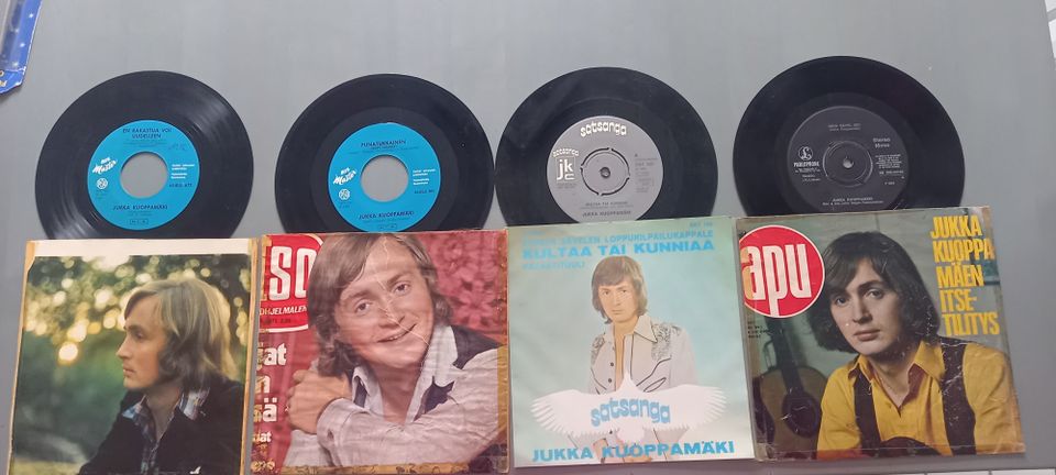 Jukka Kuoppamäen LP single levyjä 4kpl.