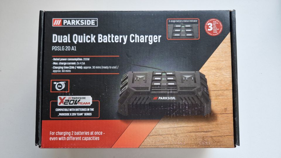 Parkside akkulaturi Dual Quick Battery Charger
PDSLG 20 A1