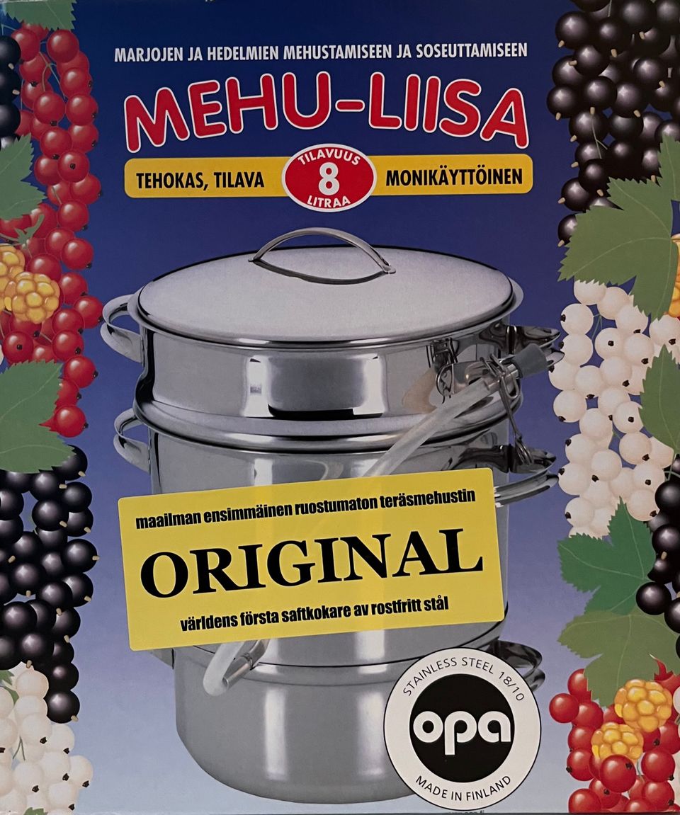Opa Mehu-Liisa "Mehumaija" mehustinkattila 8 litraa