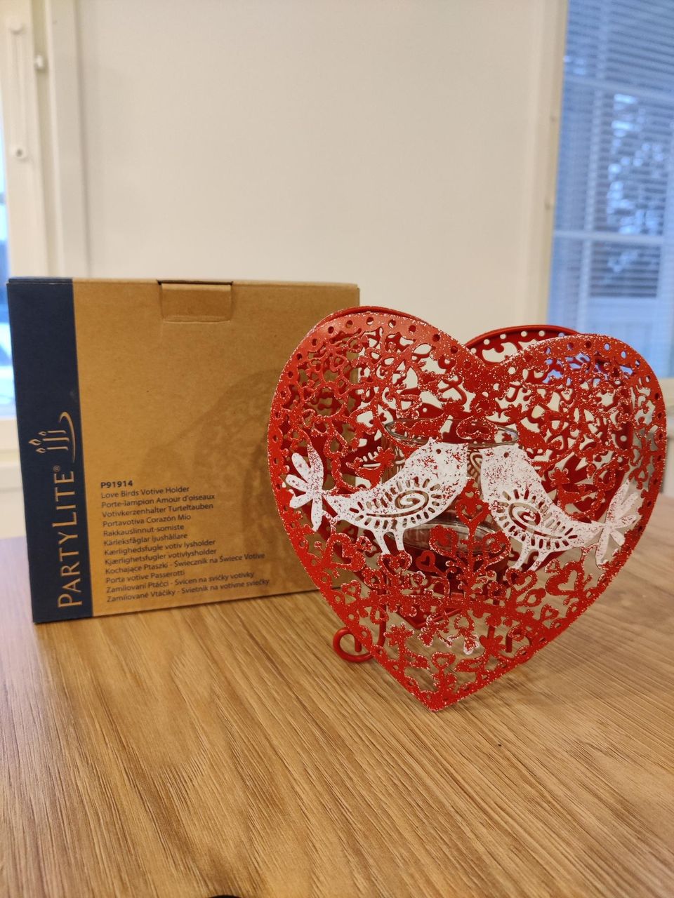 PartyLite Nordic Love Birds kynttilälyhty