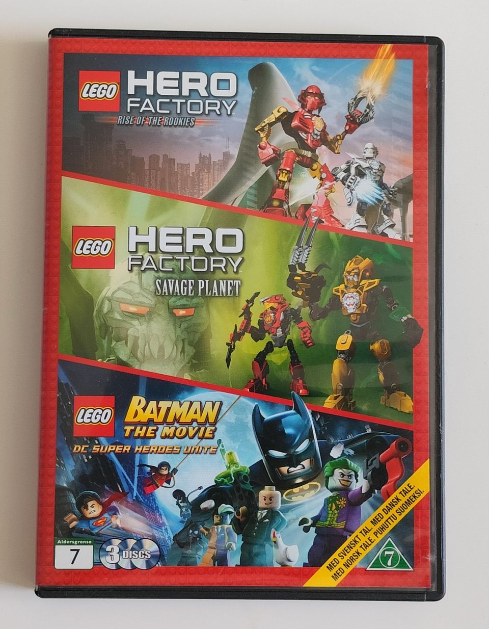Lego Hero Factory ja Batmann DVD