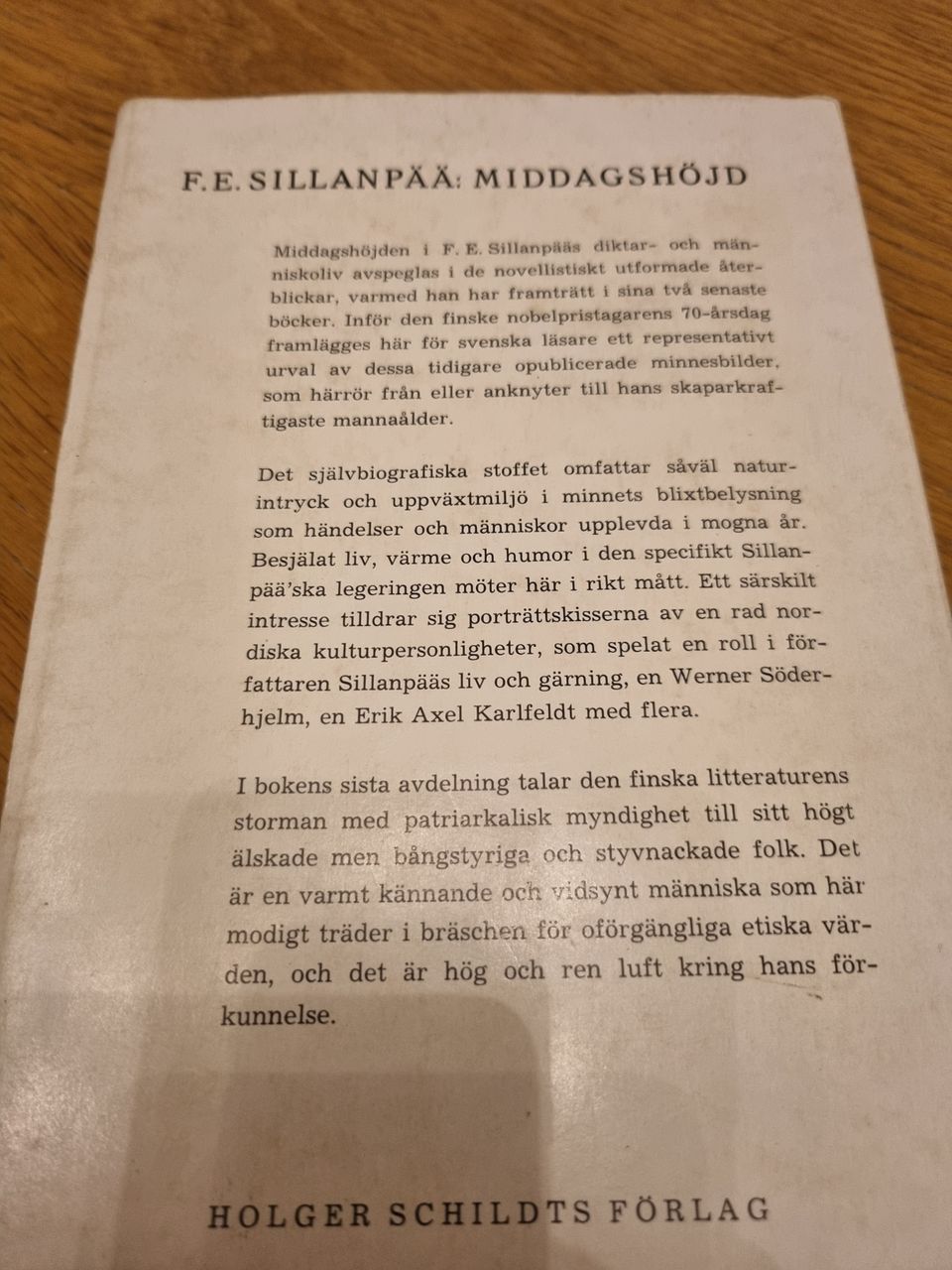 F. E. Sillanpää - Middags höjd 1958