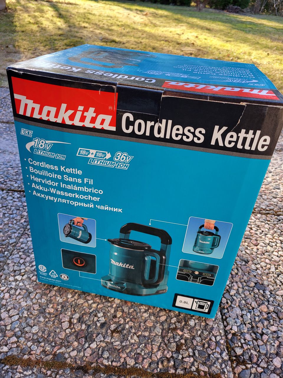 Makita DKT360z vedenkeitin. 18v. Akkukäyttöinen.