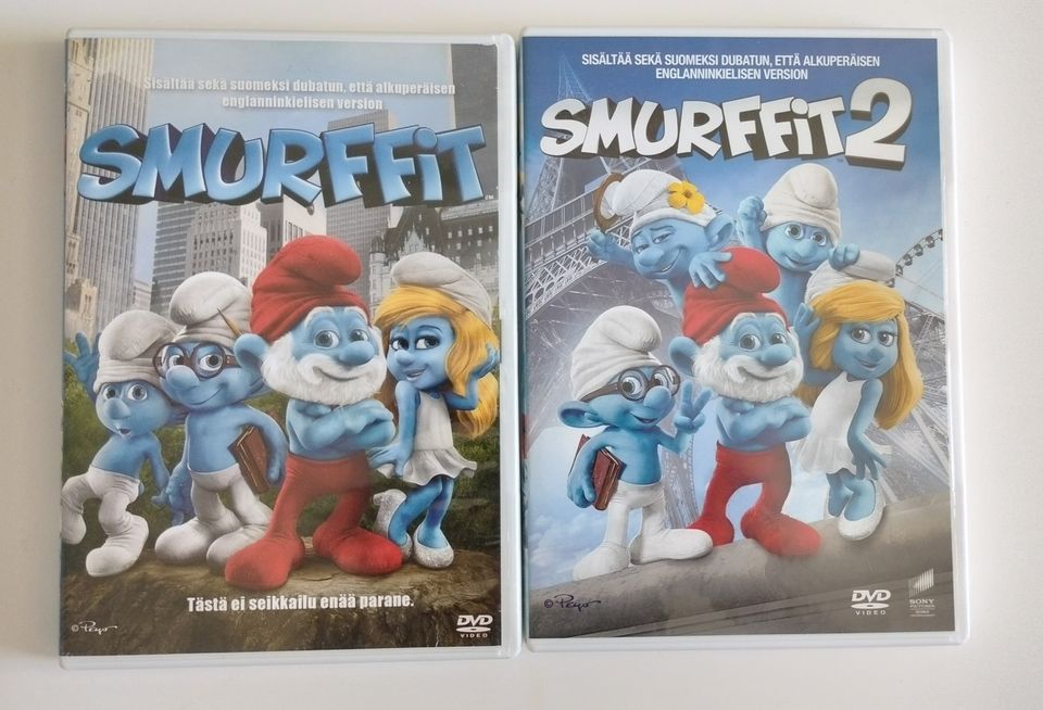 Smurffit DVD 2 kpl