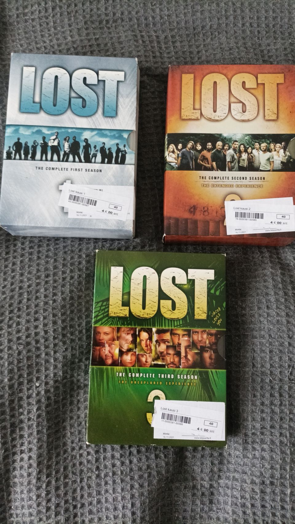 Lost-kaudet 1-3 DVD txt suomeksi
