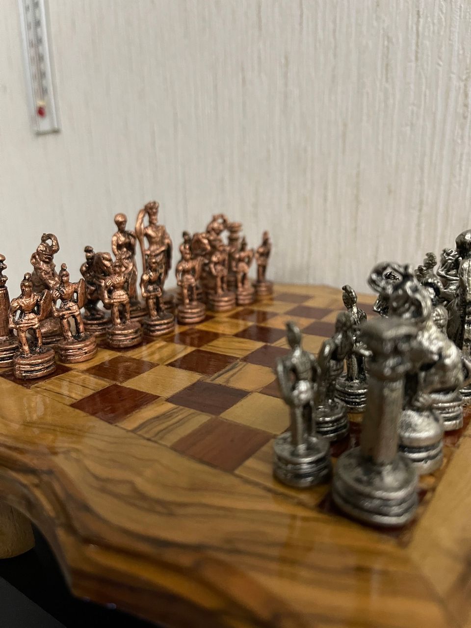 Antiikki shakkipöytä, käsin tehty!