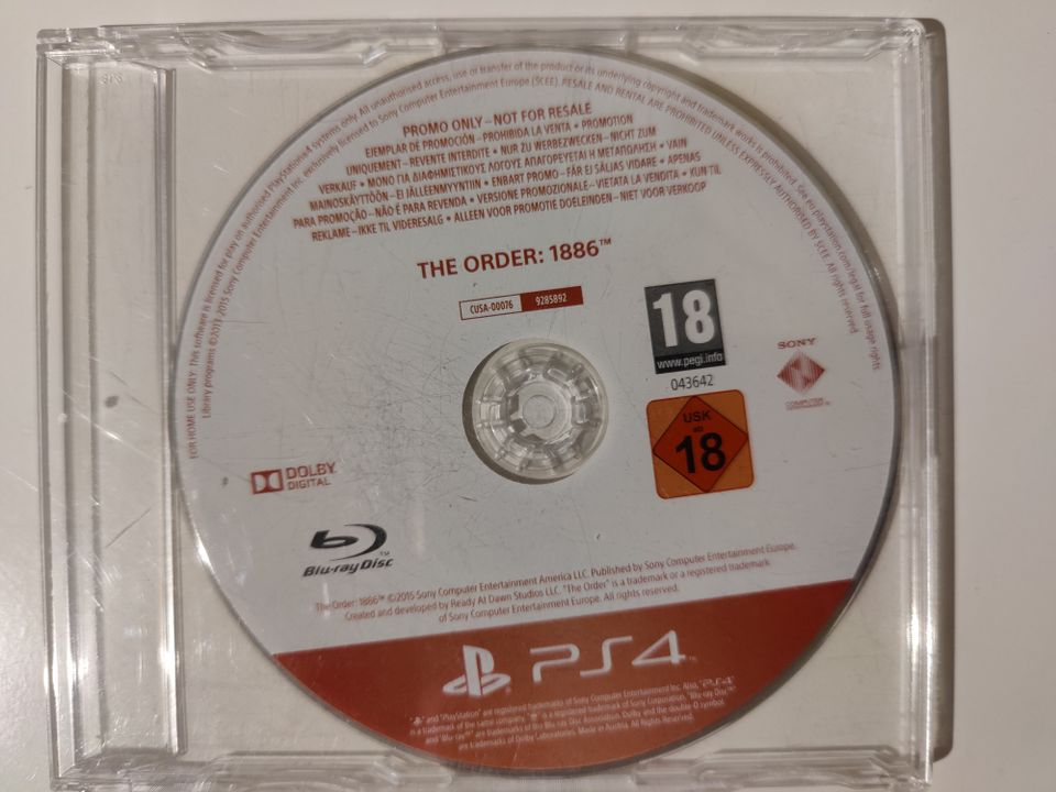 PS4 The Order: 1886 (Promotion)