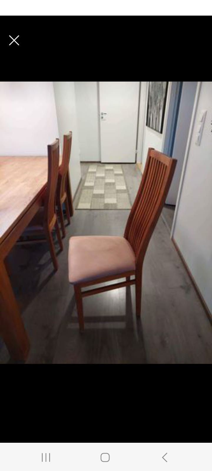 Tammipöytä ja 6x tuolia