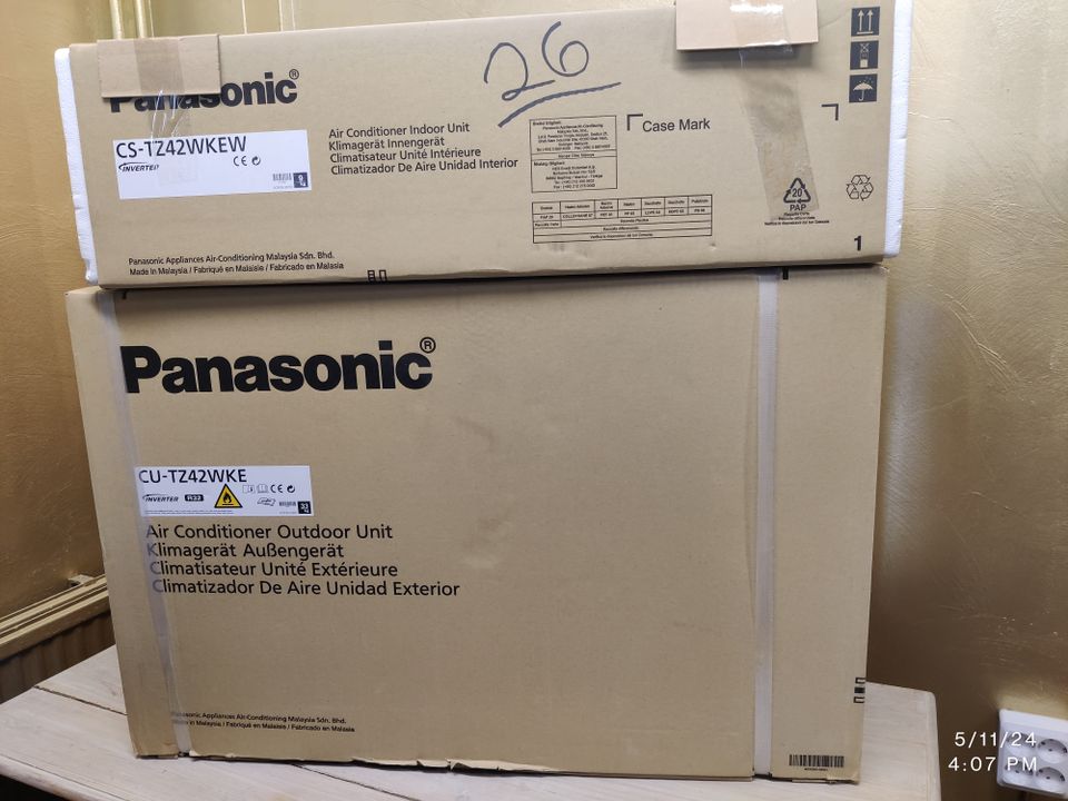 Ilmalämpöpumppu jäähdytyskäyttöön Panasonic TZ Series TZ42WKE
