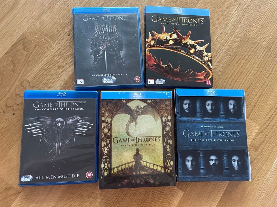 Game of Thrones kaudet 1, 2, 4, 5 ja 6 Blu Ray