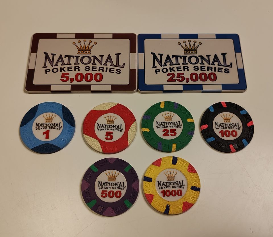 Paulson National Poker Series pelimerkkejä