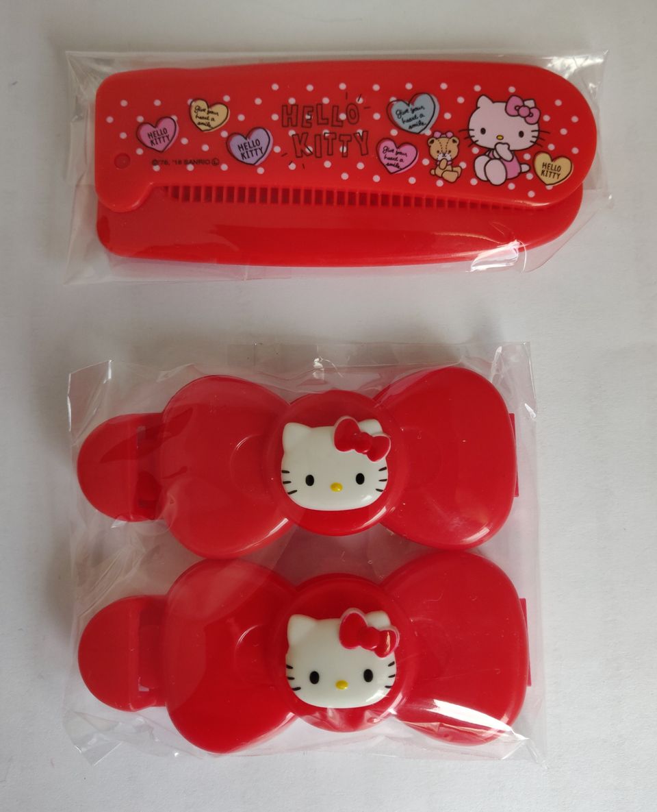 Hello kitty sanrio kampa ja hiuspinni 2kpl