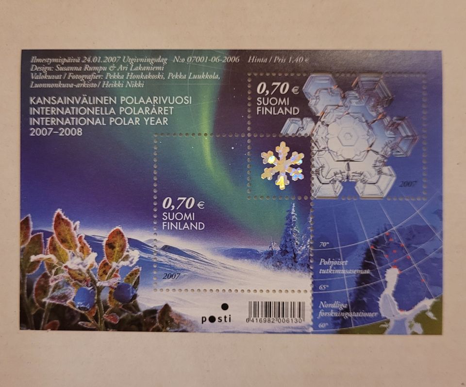 Kansainvälinen polaarivuosi -pienoisarkki 2007