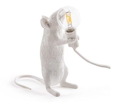 Seletti Mouse pöytävalaisin, valkoinen, seisova