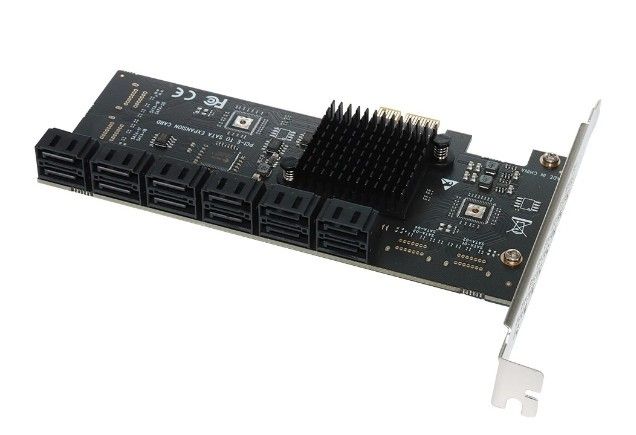 Pcie adapteri 12 port pci-express x1 to sata 3.0 expansion card 6gbps