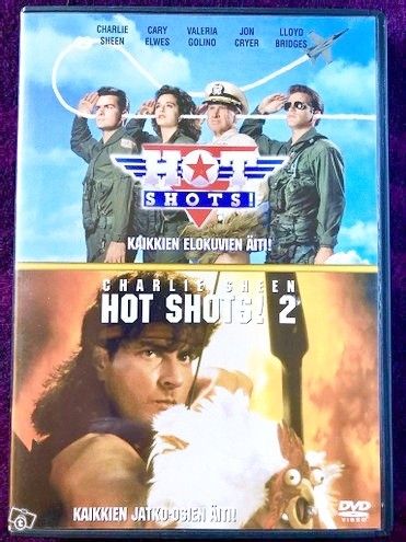 Hot Shots 1 & 2 DVD päkki Charlie Sheen