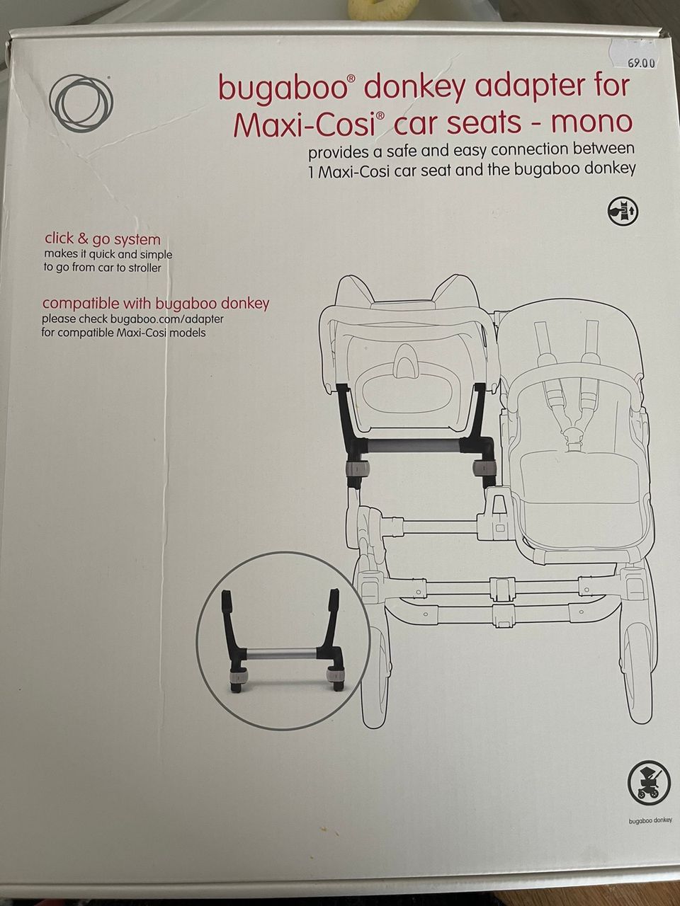 Bugaboo donkey kaukaloadapteri Maxi-cosi