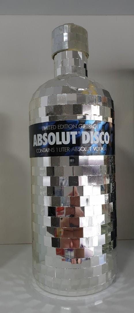 Harvinainen Absolut vodka koriste pullo peilipallo 2007 disco