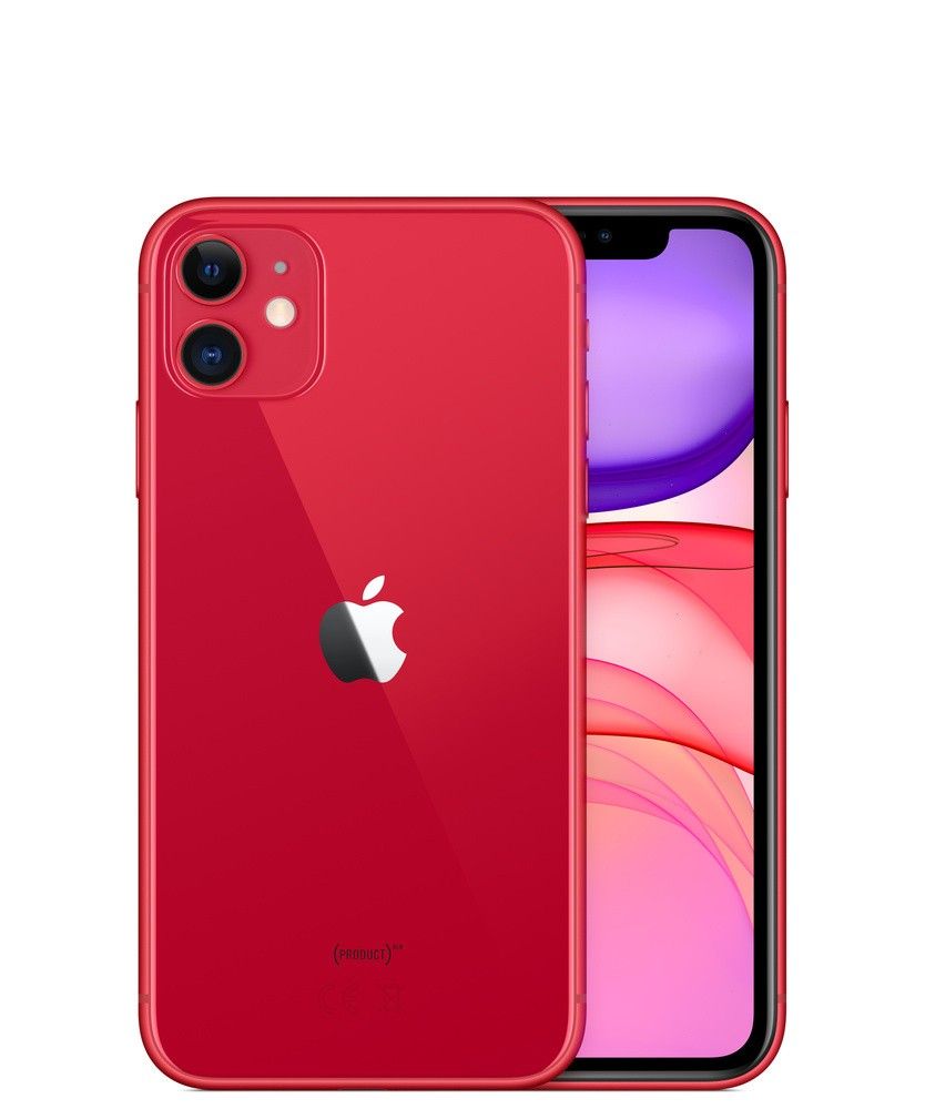 Apple iphone 11 256gb, punainen, käytetty (reused), uusi akku