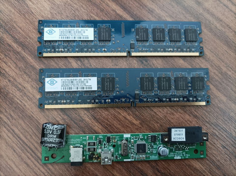 NT1GT64U8HB0BY-25D Nanya 1GB PC2-6400 DDR2-800MHz Memory Module