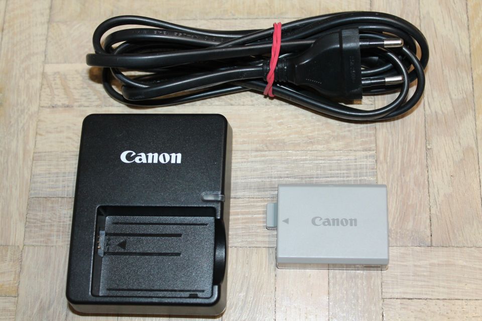 Laturi Canon LC-5E5 + akku LP-E5 järjestelmäkamera akkulaturi virtalähde kamera
