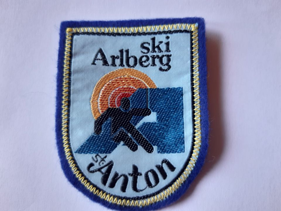 Ski Arlberg St.Anton hihamerkki,kangasmerkki