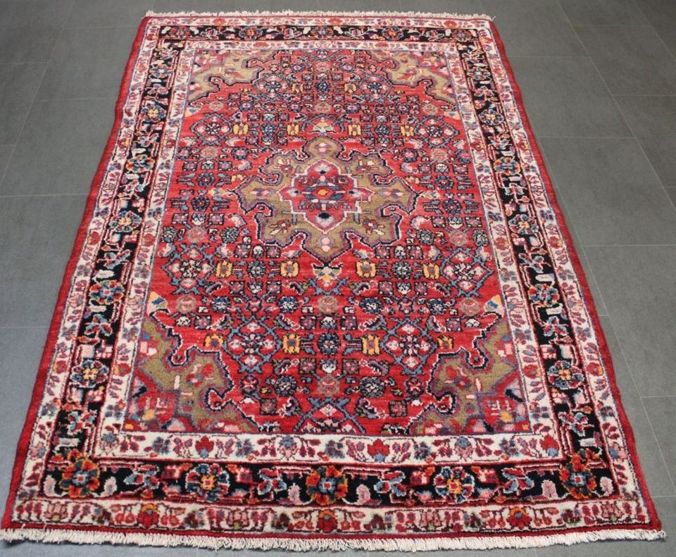 Käsinsolmittu Persialainen Hamadan matto 213x134 cm