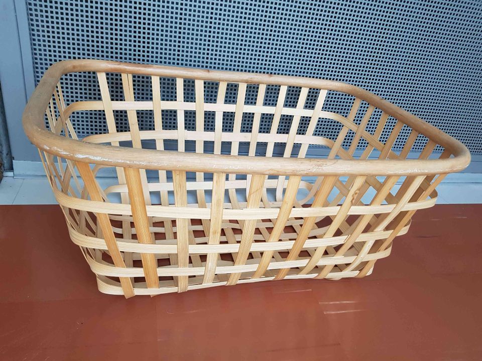 iso kori puinen - basket wooden 70x50x32cm