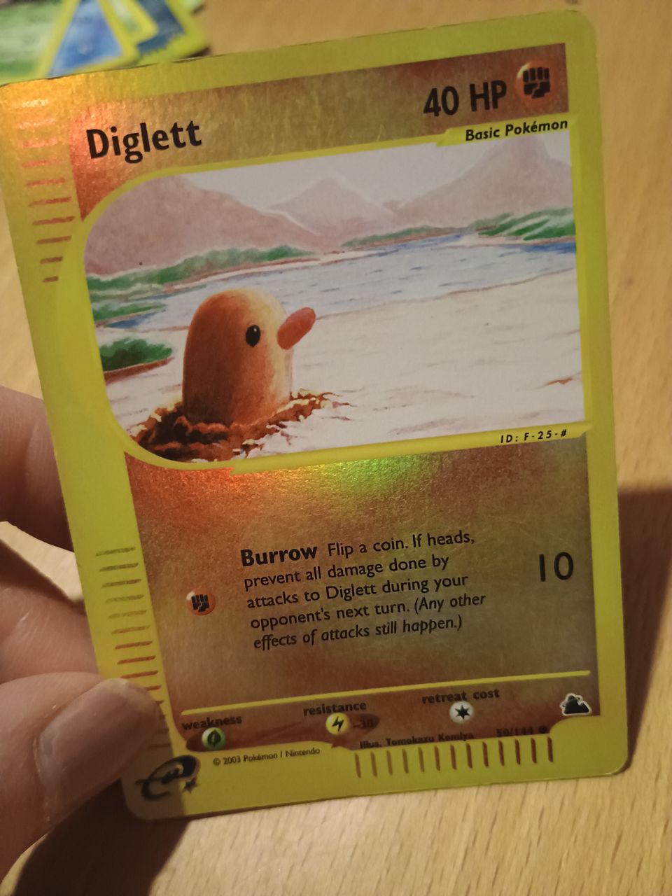 Pokemon Diglett 50/144 holo