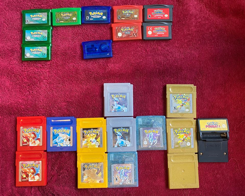 Pokemon GameBoy, Color ja Advance Pelit