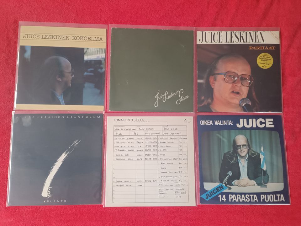 Juice Leskinen LP levyjä