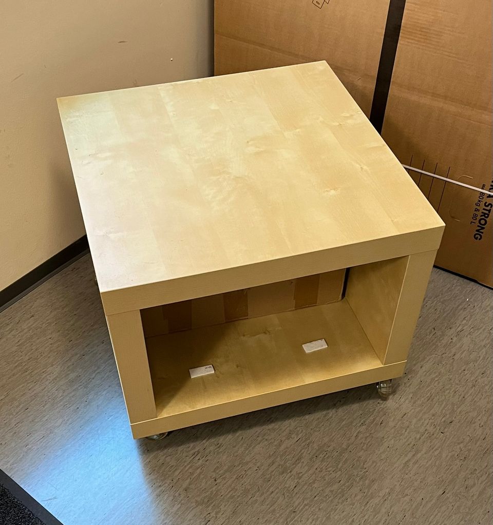 Ikea Lack rolling table, perfect for 19” HIFI stereo