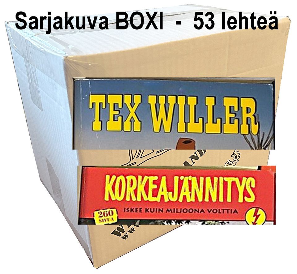 Tex Willer ja Korkkari BOXI, 53 lehteä, satsi mökille