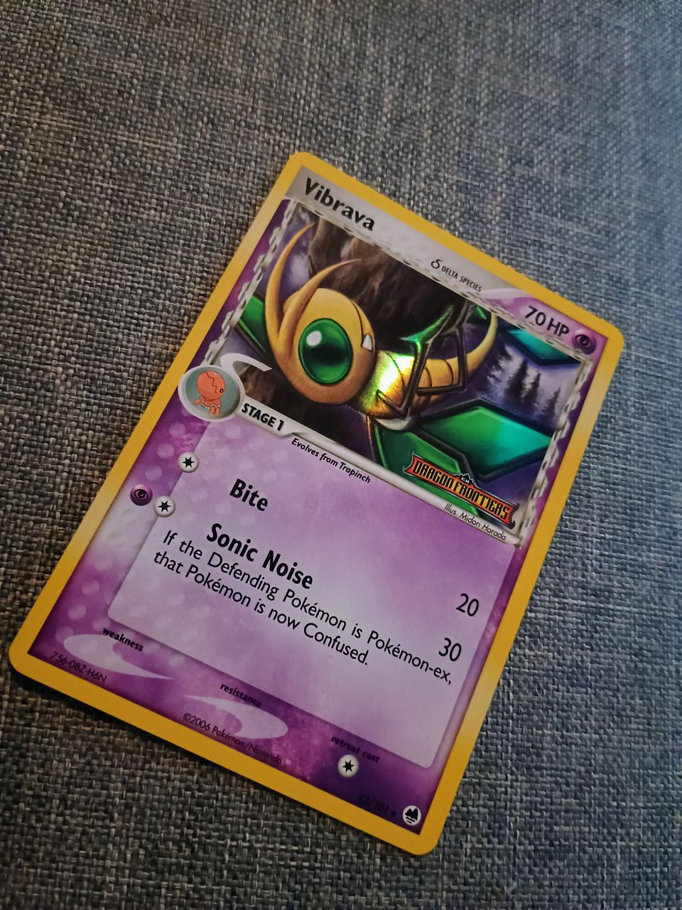 Pokemon Vibrava Dragon Frontiers 42/101 holo