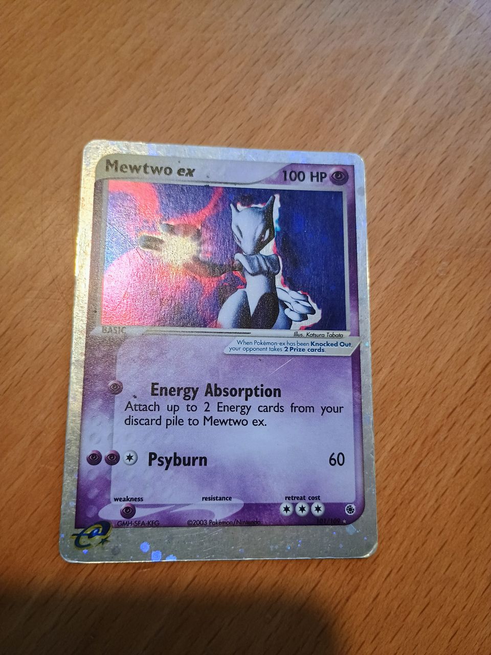 Pokemon Mewtwo ex 101/109 holo