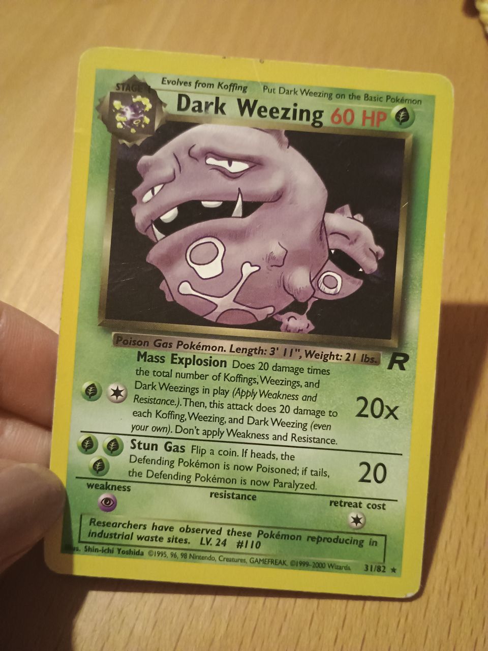 Pokemon Dark Weezing 31/82