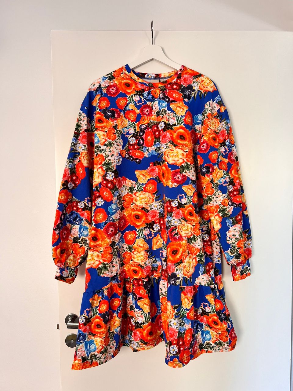 KAIKO Ruffle Sweatshirt Dress, Marigold, M / UUSI