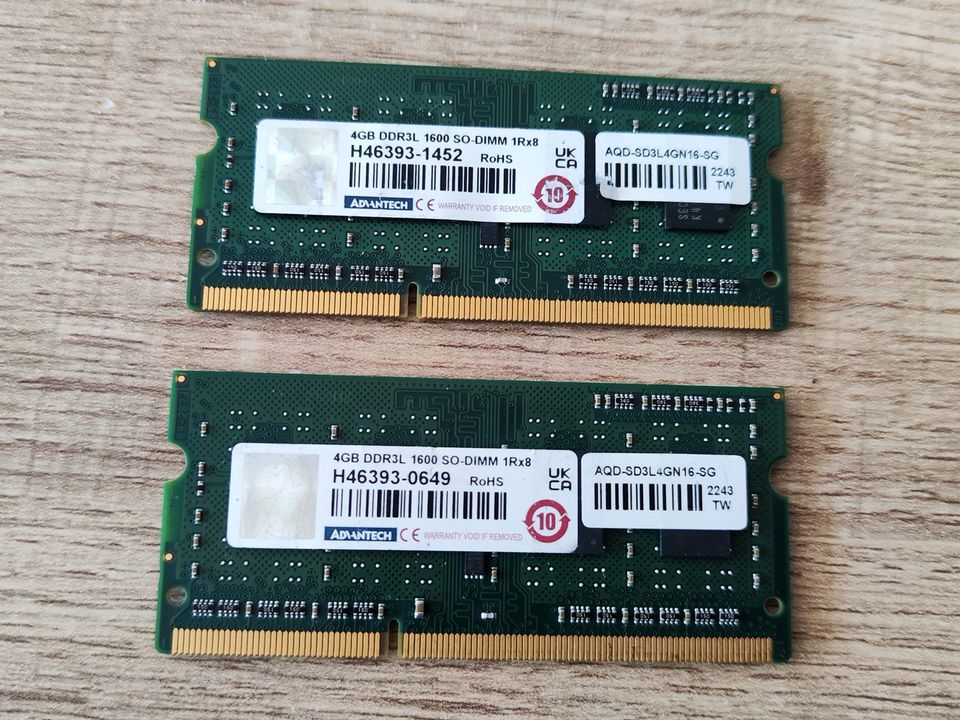 Advantech 8 GB DDR3 SO-DIMM (2 x 4 GB)