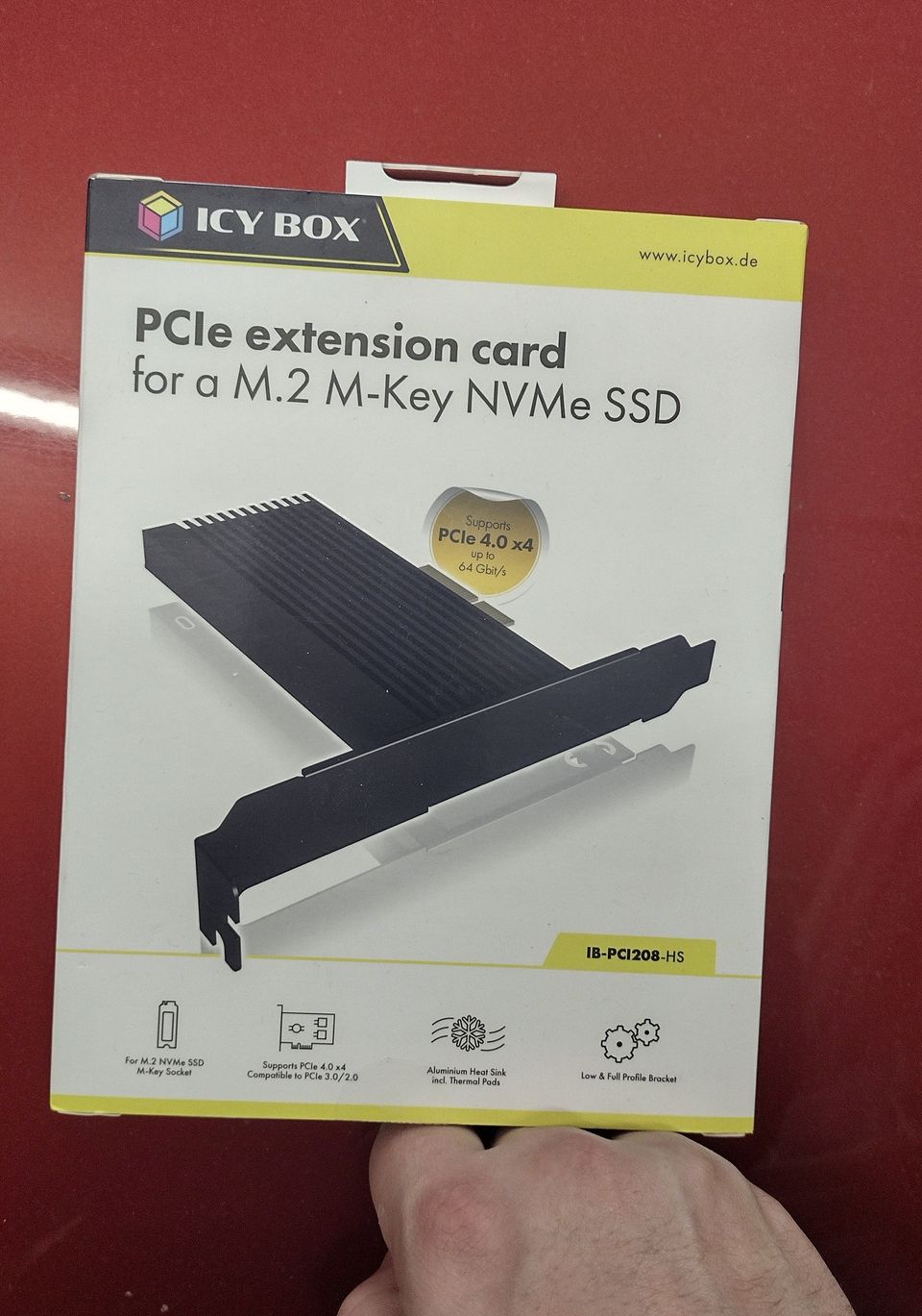 ICY BOX NVMe M.2 SSD - PCIe 4.0 X4 Kortti