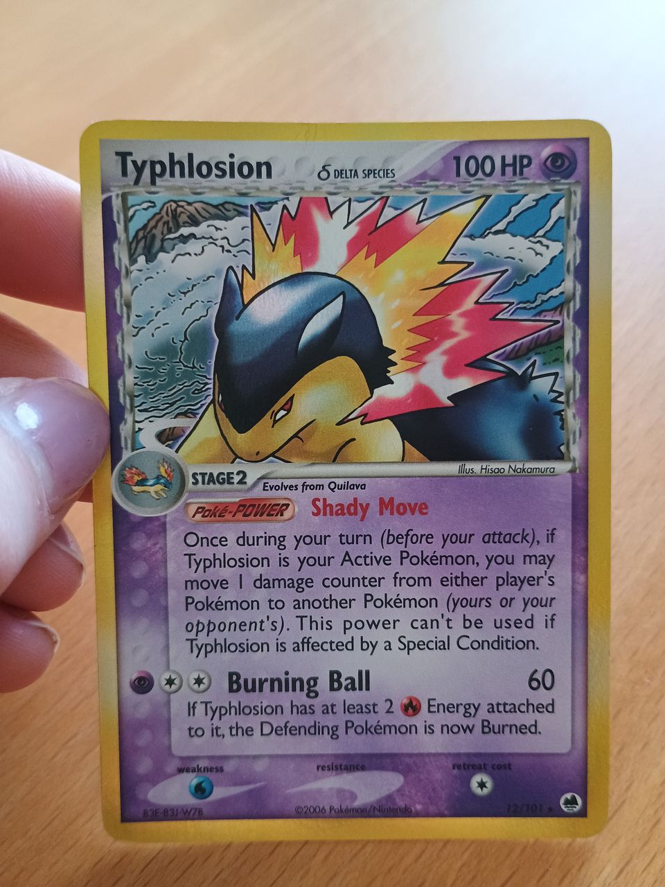 Pokemon Typhlosion 12/101 holo