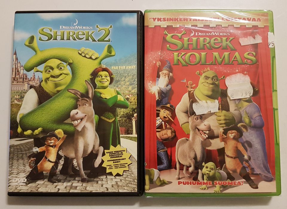 Shrek 2 ja 3, DVDt
