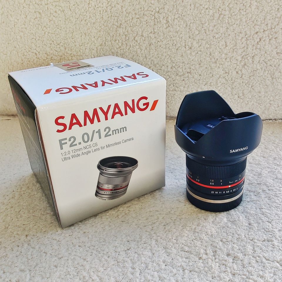 Samyang 12mm f/2.0 objektiivi (sony e)