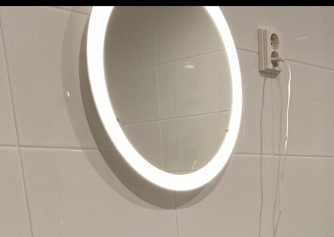 Ikea bathroom mirror with light