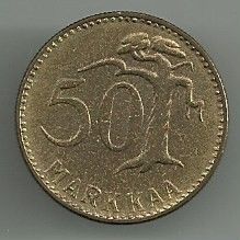 Leimakiiltonen Suomi kolikko 50 markkaa vuodelta 1962
