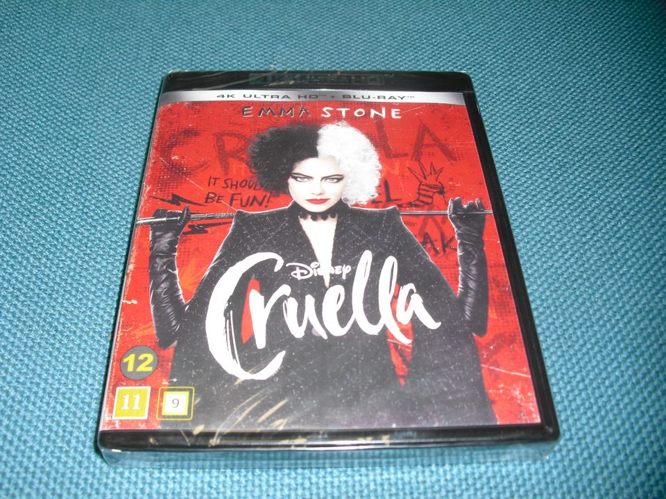 CRUELLA (Emma Stone) 4K+BLU-RAY, UUSI