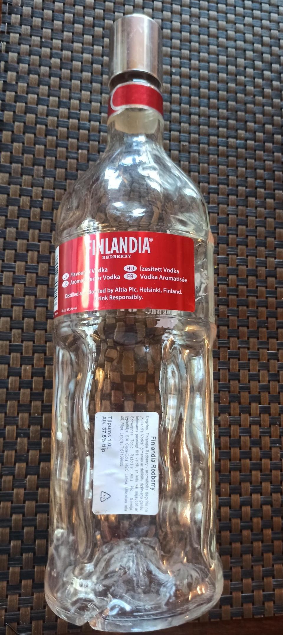 Finlandia vodka iso pullo, tyhja